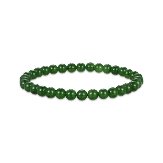 Jade Bead Stretch Bracelet