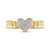 Thumbnail Image 3 of STUDIO BY KAY Lab-Grown Diamond Heart Chain Link Ring 1/10 ct tw 24K Yellow Gold Vermeil Sterling Silver