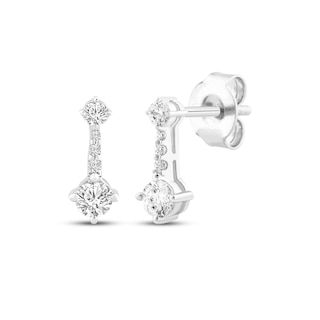 Milestones Lab-Grown Diamond Drop Earrings 1/4 ct tw Sterling Silver