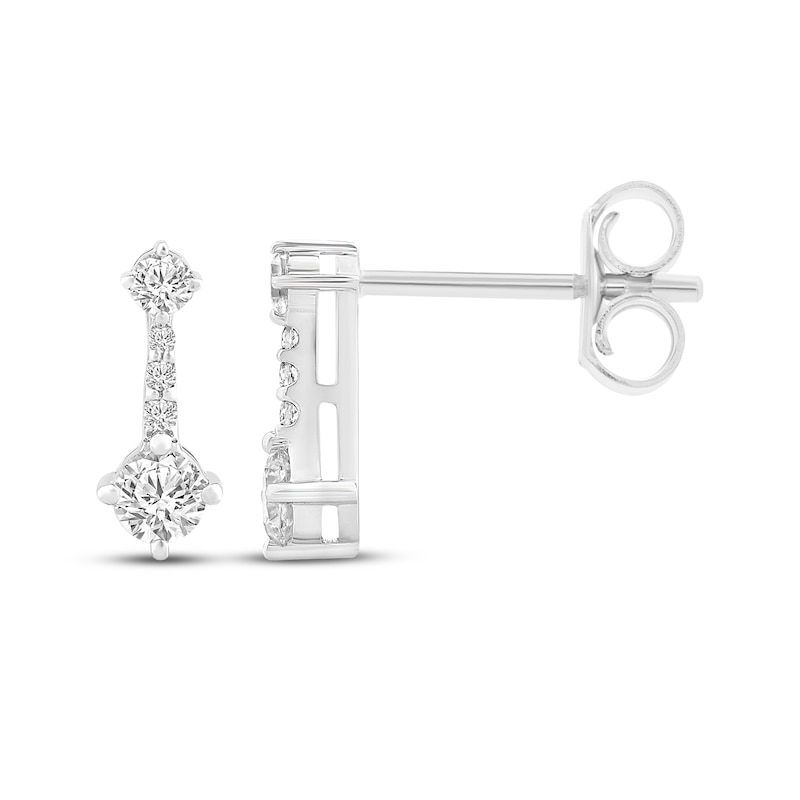 Main Image 3 of Milestones Lab-Grown Diamond Drop Earrings 1/4 ct tw Sterling Silver