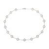 Thumbnail Image 1 of Cultured Pearl Station Necklace Sterling Silver 17"