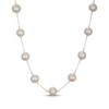 Thumbnail Image 2 of Cultured Pearl Station Necklace Sterling Silver 17"