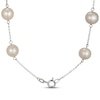 Thumbnail Image 3 of Cultured Pearl Station Necklace Sterling Silver 17"