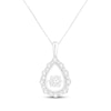 Thumbnail Image 1 of Unstoppable Love Lab-Grown Diamond Teardrop Necklace 1 ct tw 10K White Gold 19"