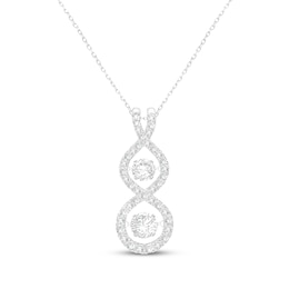 Unstoppable Love Lab-Grown Diamond Infinity Necklace 1 ct tw 10K White Gold 19"