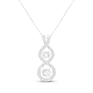 Unstoppable Love Lab-Grown Diamond Infinity Necklace 1 ct tw 10K White Gold 19"