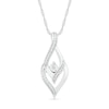 Thumbnail Image 1 of Diamond Accent Twist Necklace Sterling Silver