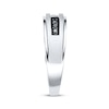 Thumbnail Image 2 of Now + Forever Men's Black & White Diamond Wedding Band 1/4 ct tw 10K White Gold