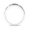 Thumbnail Image 3 of Now + Forever Men's Black & White Diamond Wedding Band 1/4 ct tw 10K White Gold