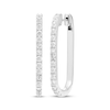 Thumbnail Image 1 of KAY Lab-Grown Diamonds Oval Hoop Earrings 1/2 ct tw Sterling Silver