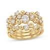 Thumbnail Image 1 of JOUJE Collection Lab-Grown Diamond & Bead Scatter Nesting Ring Trio 1 ct tw 10K Yellow Gold