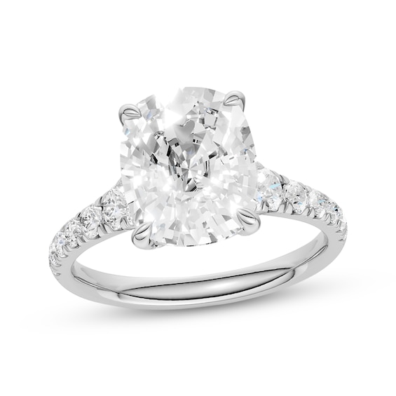 Now + Forever Lab-Grown Diamonds Certified Cushion-Cut Engagement Ring 3-5/8 ct tw 14K White Gold