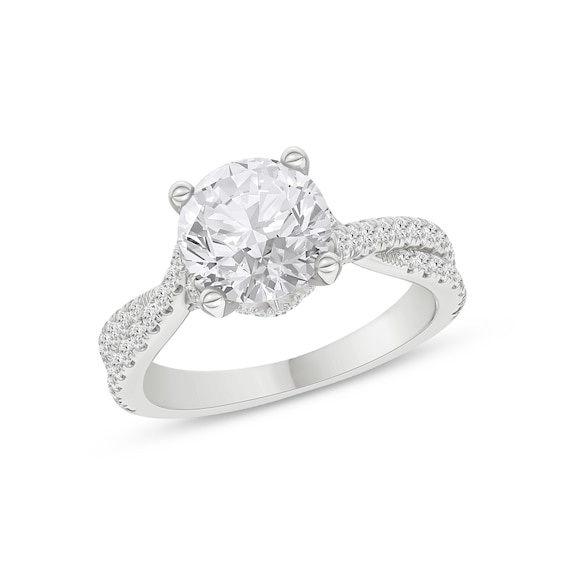 Now + Forever Natural Diamond Engagement Ring Setting 1/2 ct tw Platinum
