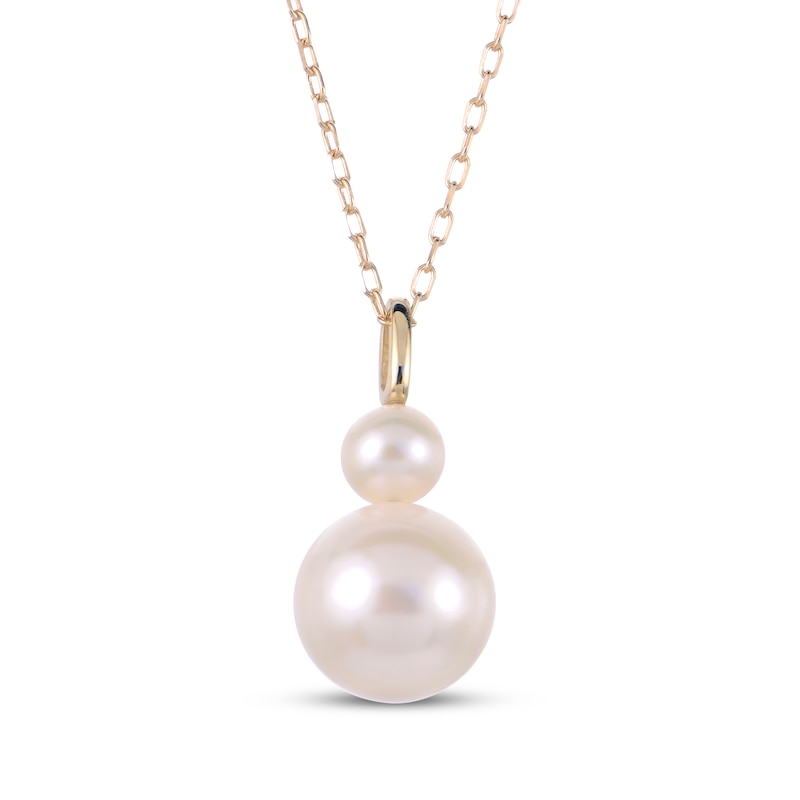 Main Image 1 of Cultured Pearl Stacked Necklace 10K Yellow Gold 18"