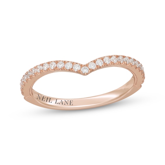 Neil Lane Diamond Contour Wedding Band 1/4 ct tw 14K Rose Gold