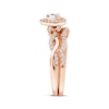 Thumbnail Image 2 of Pear-Shaped Halo Diamond Bridal Set 3/8 ct tw 14K Rose Gold