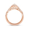 Thumbnail Image 3 of Pear-Shaped Halo Diamond Bridal Set 3/8 ct tw 14K Rose Gold