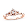 Thumbnail Image 0 of Pear-Shaped Diamond Halo Engagement Ring 1/3 ct tw 14K Rose Gold