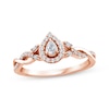 Thumbnail Image 4 of Now + Forever Pear-Shaped Diamond Halo Engagement Ring 1/3 ct tw 14K Rose Gold