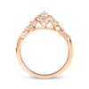 Thumbnail Image 2 of Pear-Shaped Diamond Halo Engagement Ring 1/3 ct tw 14K Rose Gold