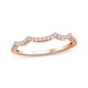 Thumbnail Image 7 of Now + Forever Diamond Scalloped Wedding Band 1/8 ct tw 14K Rose Gold