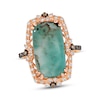 Thumbnail Image 1 of Le Vian Cushion-Cut Peacock Aquaprase Ring 1/2 ct tw Diamonds 14K Strawberry Gold Size 7