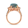 Thumbnail Image 2 of Le Vian Cushion-Cut Peacock Aquaprase Ring 1/2 ct tw Diamonds 14K Strawberry Gold Size 7