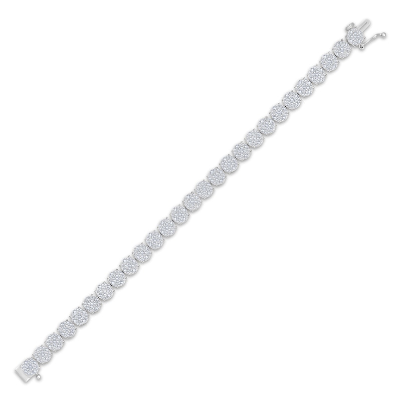 Main Image 2 of Diamond Circle Link Bracelet 4 ct tw 10K White Gold 7&quot;