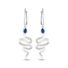 Thumbnail Image 2 of Le Vian Vault Sapphire Snake Dangle Earrings 1/6 ct tw Diamonds 14K Vanilla Gold