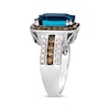 Thumbnail Image 1 of Le Vian Emerald-Cut Blue Topaz Ring 1 ct tw Diamonds 14K Vanilla Gold Size 7