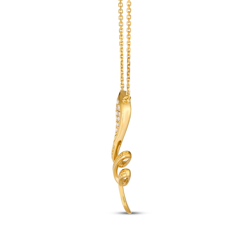 Main Image 2 of Le Vian Diamond Snake Necklace 1/10 ct tw 14K Honey Gold 19&quot;