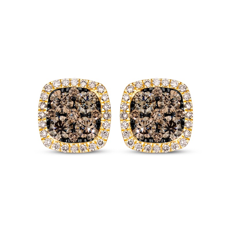 Main Image 2 of Le Vian Diamond Cushion Earrings 2 ct tw 14K Honey Gold