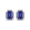 Thumbnail Image 2 of Le Vian Emerald-Cut Tanzanite Earrings 1/5 ct tw Diamonds 14K Vanilla Gold