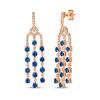 Thumbnail Image 1 of Le Vian Blue Sapphire Drop Earrings 7/8 ct tw Diamonds 14K Strawberry Gold
