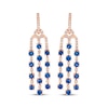 Thumbnail Image 2 of Le Vian Blue Sapphire Drop Earrings 7/8 ct tw Diamonds 14K Strawberry Gold