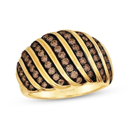 Le Vian Diamond Croissant Ring 7/8 ct tw 14K Honey Gold Size 7