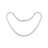 Thumbnail Image 1 of White Lab-Created Sapphire Tennis Necklace Sterling Silver 18&quot;
