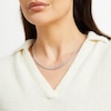 Thumbnail Image 2 of White Lab-Created Sapphire Tennis Necklace Sterling Silver 18&quot;