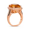 Thumbnail Image 2 of Le Vian Cushion-Cut Citrine Ring 1/2 ct tw Diamonds 14K Strawberry Gold