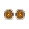 Thumbnail Image 2 of Le Vian Oval-Cut Citrine Earrings 1-5/8 ct tw Diamonds 14K Honey Gold
