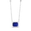 Thumbnail Image 1 of Le Vian Emerald-Cut Tanzanite Necklace 1/4 ct tw Diamonds 14K Vanilla Gold 19&quot;
