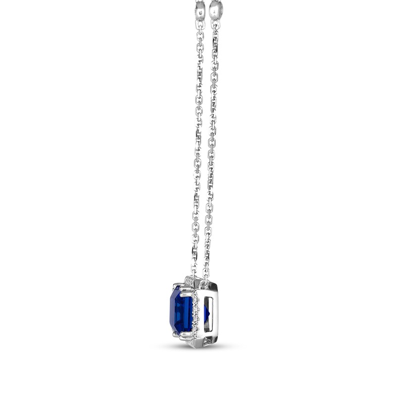 Main Image 2 of Le Vian Emerald-Cut Tanzanite Necklace 1/4 ct tw Diamonds 14K Vanilla Gold 19&quot;