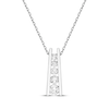 Thumbnail Image 1 of Diamond Ladder Necklace 1/4 ct tw Sterling Silver 18&quot;