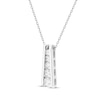 Thumbnail Image 2 of Diamond Ladder Necklace 1/4 ct tw Sterling Silver 18&quot;