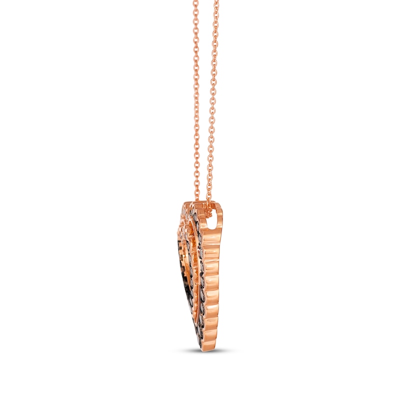 Main Image 2 of Le Vian Ombré Diamond Heart Necklace 1-1/3 ct tw 14K Strawberry Gold 20&quot;
