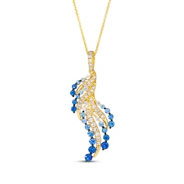 Le Vian Denim Ombré Necklace 1/3 ct tw Diamonds 14K Honey Gold 20"