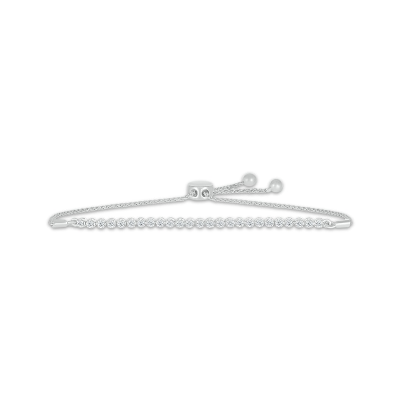 Main Image 1 of KAY Lab-Grown Diamonds Line Bolo Bracelet 1/2 ct tw 10K White Gold