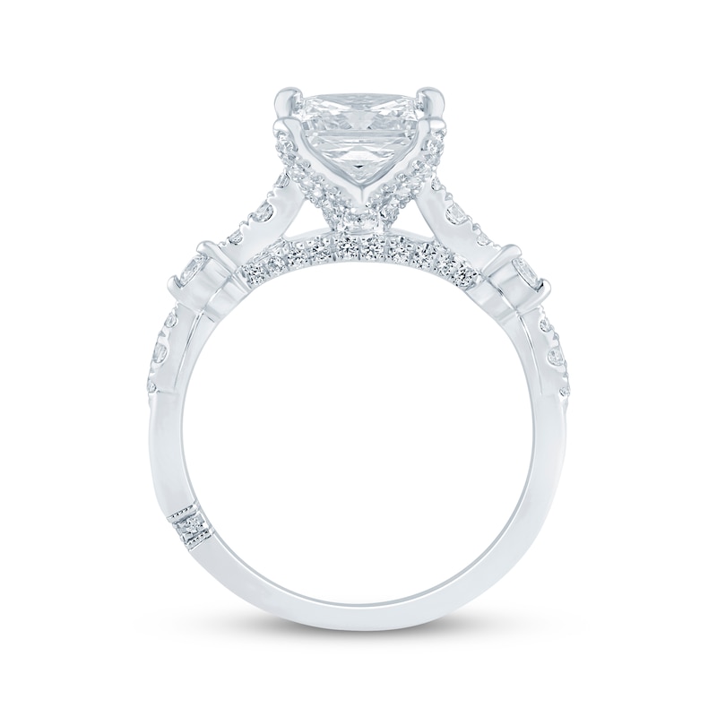 Main Image 3 of Monique Lhuillier Bliss Princess-Cut Lab-Grown Diamond Engagement Ring 1-7/8 ct tw 18K White Gold