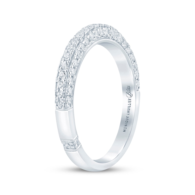 Main Image 2 of Monique Lhuillier Bliss Lab-Grown Diamond Wedding Band 1/2 ct tw 18K White Gold