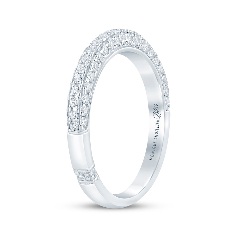 Monique Lhuillier Bliss Lab-Created Diamond Wedding Band 1/2 ct tw 18K White Gold